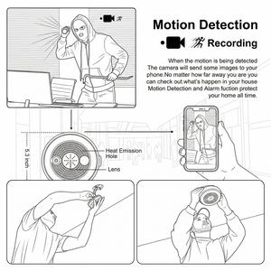 Caméra détecteur de fumée WiFi 1080P avec vision nocturne - Product Image 3