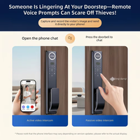 Cerradura Inteligente para Puerta Exterior Tuya, Impermeable, con WiFi, Reconocimiento Facial, Huella Dactilar, Huella de Palma, Videoportero, Control por Aplicación, 6068 Mortise