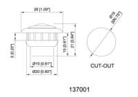 Lumière de plaque d'immatriculation LED 12V 3/4 pouce, lampe Eagle Eye pour remorque et camion, DOT/SAE/FMVSS108/RoHS