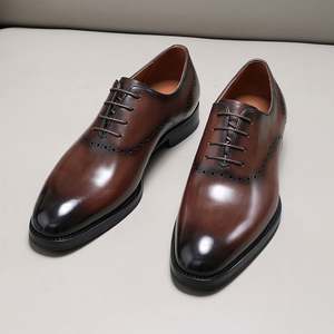 Zapatos Modernos de Oficina y Trabajo con Cordones, Punta en Pico, Hechos a Mano con Cuero Genuino, Cómodos, Transpirables y con Suela Impermeable - Product Image 6