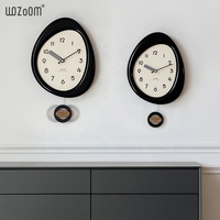 Reloj de pared EMITDOOG, logotipo personalizado, creativo, silencioso, diy, péndulo, Relojes de pared, reloj Mandelda, decoración de Arte Moderno, relojes a la venta