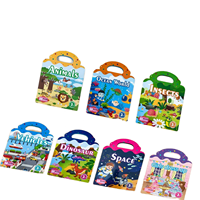 Libro di Adesivi in Gel a Tema Cartoni Animati per Bambini - Educativo, Silenzioso, Durevole, Anti-UV, Impermeabile, Ecologico, per Viaggi