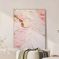 Personnalisé en gros hôtel oeuvres d'art Crème Style salon luxe toile peinture Art mural avec cadre
