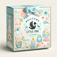 Scatola custom di lusso per bambini scatola di cartone riutilizzabile design regalo per bambini set regalo per neonato cassetto scatola ricordo