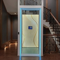Ascenseur hydraulique domestique au design moderne, sans salle technique, pour villas