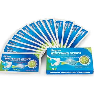 Bandes blanchissantes pour les dents à la menthe, kit de blanchiment dentaire, 14 sachets, bandes supérieures et inférieures, usage domestique - Product Image 4