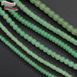 Perles de jade de Nantong, formes variées, perles d'espacement en pierre naturelle 3D pour la création de bijoux DIY, bracelets, colliers, accessoires - Product Image 2