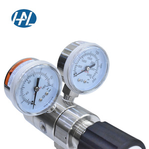HAL-LOK HL10SL Çift Kademeli Oksijen Gaz Tüpü Basınç Regülatörü Paslanmaz Çelik Göstergeli Diyafram Yapılı 1 Yıl Garantili - Product Image 3