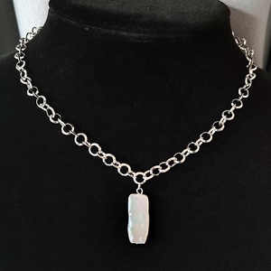 Mode Boho Conque Chaîne Collier Femmes Or Couleur Déclaration De Nacre Naturelle Colliers Bijoux En Acier Inoxydable P193025 - Product Image 6