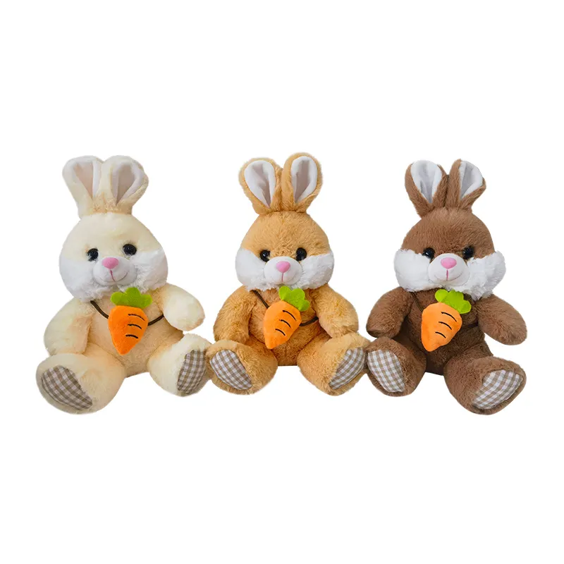 Logo personalizzato peluche orecchio lungo coniglio giocattolo peluche coniglietto bambola colori mutli