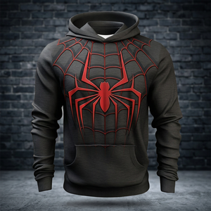 Nueva Sudadera con Capucha de Otoño, Diseño 3D, Corte Holgado, Estilo Hip Hop Retro, Unisex, Tendencia Casual, Manga Larga, con Estampado de Araña - Product Image 3