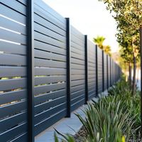 Panel de Cerca de Aluminio para Patio Trasero, Pantalla de Privacidad con Recubrimiento en Polvo, Resistente a la Oxidación, Cerca de Seguridad para Jardín, Tamaño Personalizado, Venta al Por Mayor, OEM