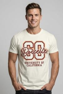 Camiseta de manga corta y cuello redondo en color crema y blanco con estampado por sublimación en la parte delantera (27) - Product Image 3