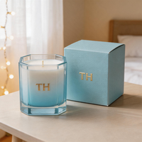 Pot à bougie carré en verre noir mat de luxe personnalisé de 10 oz, 12 oz, 14 oz, porte-bougie pour la décoration de la maison, pot à bougie parfumée pour marque