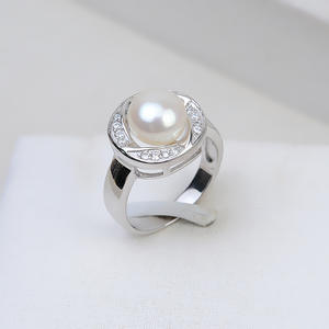 Anillo de Plata S925 con Extremo Cerrado para Joyería DIY, Accesorios para Incrustar Perlas, Anillo de Dedo Semiterminado, Base Vacía - Product Image 1
