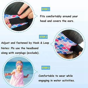 Bandeaux de natation élastiques en néoprène professionnels réglables pour femmes et enfants - Product Image 3