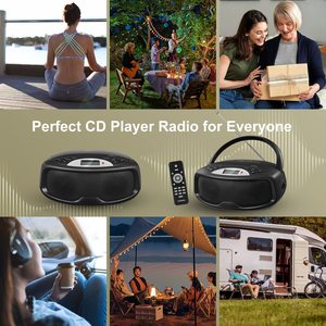 Lecteur <span class=keywords><strong>CD</strong></span> <span class=keywords><strong>Walkman</strong></span> modèle X8, lecteur de musique portable pour la maison, microphone, sortie USB 2W, connecteur RCA, inclut un écran et des boutons - Product Image 4