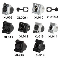 Conector XLR Macho y Hembra Yinyu XL009 de 3 y 5 Pines, Serie D para Montaje en Panel, para Instalación en Rack o Panel de Distribución