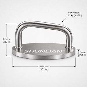 Balık Ağırlıklandırıcı Izgara Presi 15 cm Düz Yuvarlak Kenarlı Et Presi 304 Paslanmaz Çelik Şef Pişirme Ağırlıkları Presi Somon Sebze Tofu için - Product Image 3