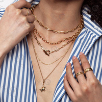 Gemnel personnalisé nouvelle mode conçu sublimation bijoux plaqué or biographie chaîne épaisse collier