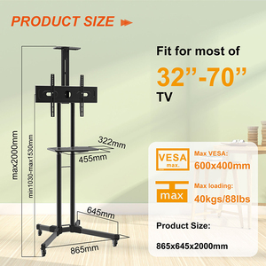 Móvil ajustable <span class=keywords><strong>soporte</strong></span> de <span class=keywords><strong>tv</strong></span> de montaje en exposición Pantalla de 32 "-70" supresor - Product Image 3