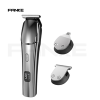 Fanke prix d'usine 3-en-1 ensemble de tondeuse à cheveux à domicile professionnel étanche écran LCD tondeuse à cheveux électrique