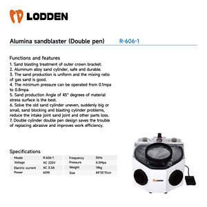 Attrezzatura Odontoiatrica Sabbiatrice <span class=keywords><strong>Mini</strong></span> Portatile all'Allumina con Doppia Pistola per Sabbiatura Dentale - Product Image 2