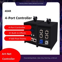 Controlador ARTNET DMX SPI para Iluminación de Escenario, 4 Puertos de Salida, Señal LED Programable y Alimentación Integrada, 110-220V