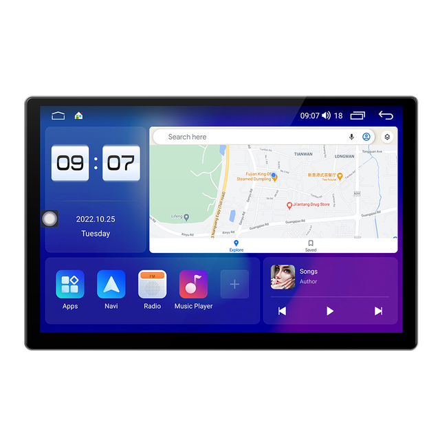 MEKEDE 1920*1200 QLED Screen 13 Inch Android 12 for 2 Din Universal Car-play Auto Car Dvd Player