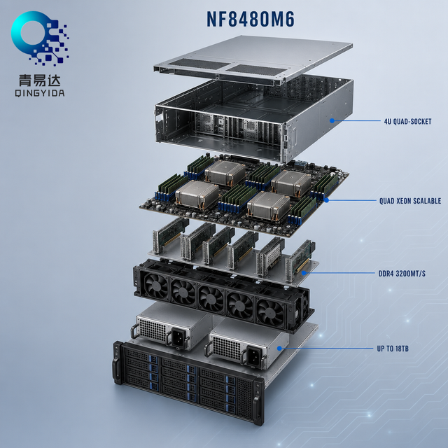 NF8480M6 4U Rackmount Server System Quad Socket Processor Enterprise Server Virtualization Server
