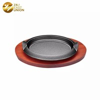 Plaque chauffante ovale chinoise en pierre, bon marché, 3 compartiments, ensemble en fonte avec porte-sauce
