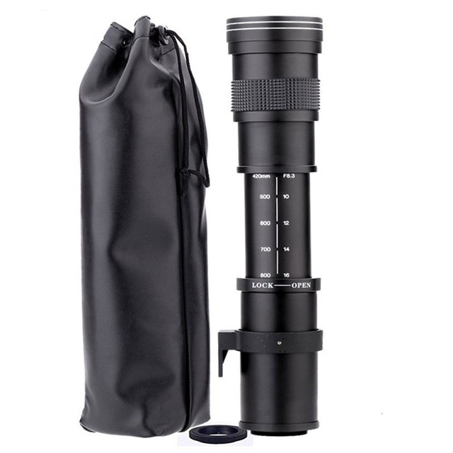 Export-quality 420-800mm Ultra-long Telephoto Zoom Lens for DSLR Mirrorless Cameras