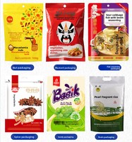 Sachet Doypack refermable avec fermeture zip, logo personnalisé, finition noire mate, fenêtre transparente, emballage anti-humidité pour sucre et aliments en conserve
