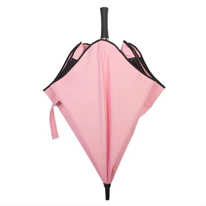 Parapluie inversé à 6 baleines, tissu pongé imperméable avec pointe arrondie, impression promotionnelle pour événements urbains et cadeaux - Product Image 6