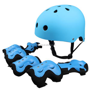 Casque et genouillères pour enfants de 3 à 12 ans, protection sportive double usage, skateboard, patins à roulettes, coque ABS, réglage de la couleur du logo personnalisé - Product Image 1