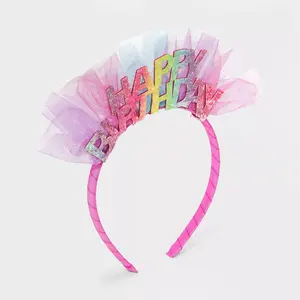 Fancy Sweet Birthday Decorations Hair Accessories Lace Party Headwear Silver Glitter Birthday Girl Cupcake Headband Hair bands