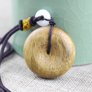 Collar con Colgante de Agarwood de Kalimantan, Indonesia, Unisex, Cadena para Suéter, Regalo con Patrón de Grano de Madera - Product Image 4