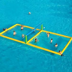 <span class=keywords><strong>Jeux</strong></span> aquatiques gonflables colorés personnalisés, terrain de volley-ball durable pour parc aquatique extérieur, plage, parc d'attractions - Product Image 6