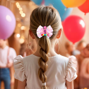 Pompom per festa di compleanno accessori per principessa regalo di buon compleanno archi per capelli per bambini - Product Image 5