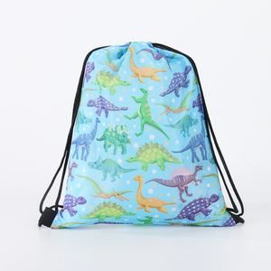 Mochila Impermeable con Cordón, Diseño de Dinosaurio con Camuflaje en Mezclilla, Multicolor, Logotipo Personalizado, Bolsillo con Cordón, Almacenamiento Portátil para Gimnasio - Product Image 3