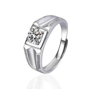 가격 캐럿 진짜 18 K 골드 다이아몬드 반지 사용자 정의 18 K 화이트 골드 남성 반지 설정 결혼식