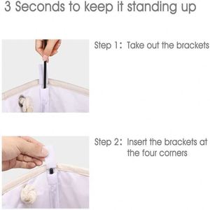 Collapsible Large Laundry <b>Hamper</b> Dirty Clothes Organizer Tall Laundry Basket With Removable Bag - Product Image 4