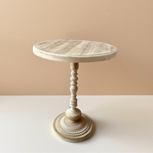 French Country Style Wooden <b>Round</b> Coffee <b>Table</b> 24W712-45 Natural Wood Decorative Living Room <b>Side</b> <b>Table</b> - Product Image 4