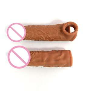 Kondom-kompatibler 100% Wasserdichter Silikon-Penishülle Dildo mit Starker Vibration Männer-Erwachsenenspielzeug OEM - Product Image 4