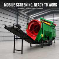 Trommel de compostage mobile haute capacité pour la terre de surface, économique