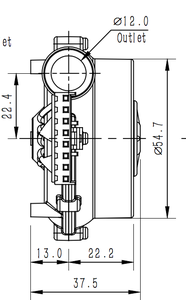 Quạt thổi áp suất cao DC 24V ly tâm - Product Image 3