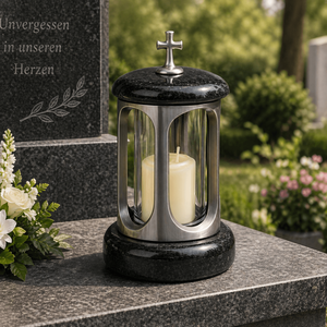 Lanterne à bougie en <span class=keywords><strong>granit</strong></span> imperméable pour cimetière avec <span class=keywords><strong>croix</strong></span> pour la décoration des cimetières et des tombes - Product Image 1