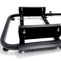 Simulateur de course pliable en acier Deluxon D39 avec support pour gobelet, supports pour levier de vitesses et pédales, prise en charge de la langue anglaise
