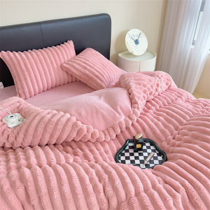 Комплект постельного белья высокого качества, мягкий теплый пододеяльник с принтом, наволочка, постельное белье для домашнего использования - Product Image 4