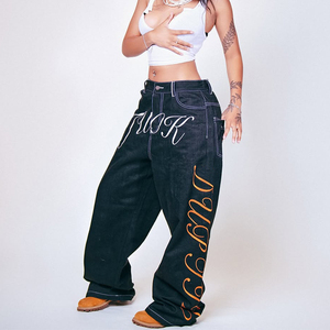 مخصص النساء الجينز عالية الجودة التطريز الجينز السراويل للسيدات - Product Image 2